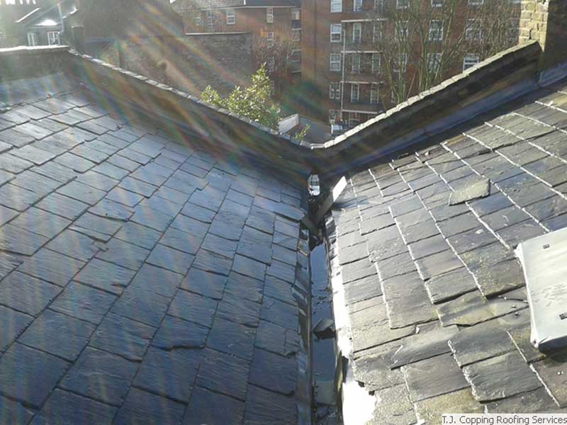 New slate roof in finsbury park