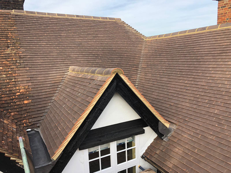 New clay tiled roof letchworth